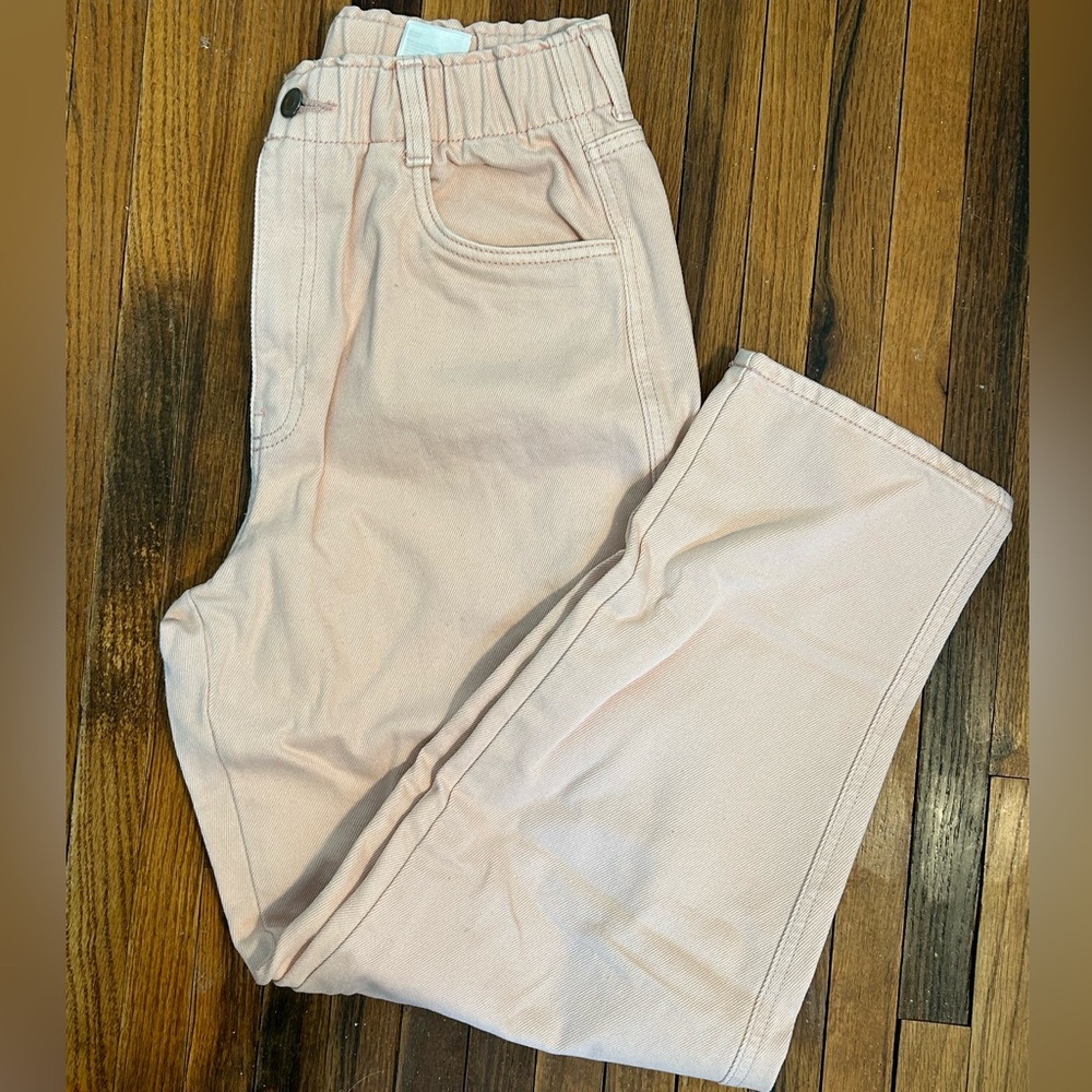 Pale pink boyfriend jeans